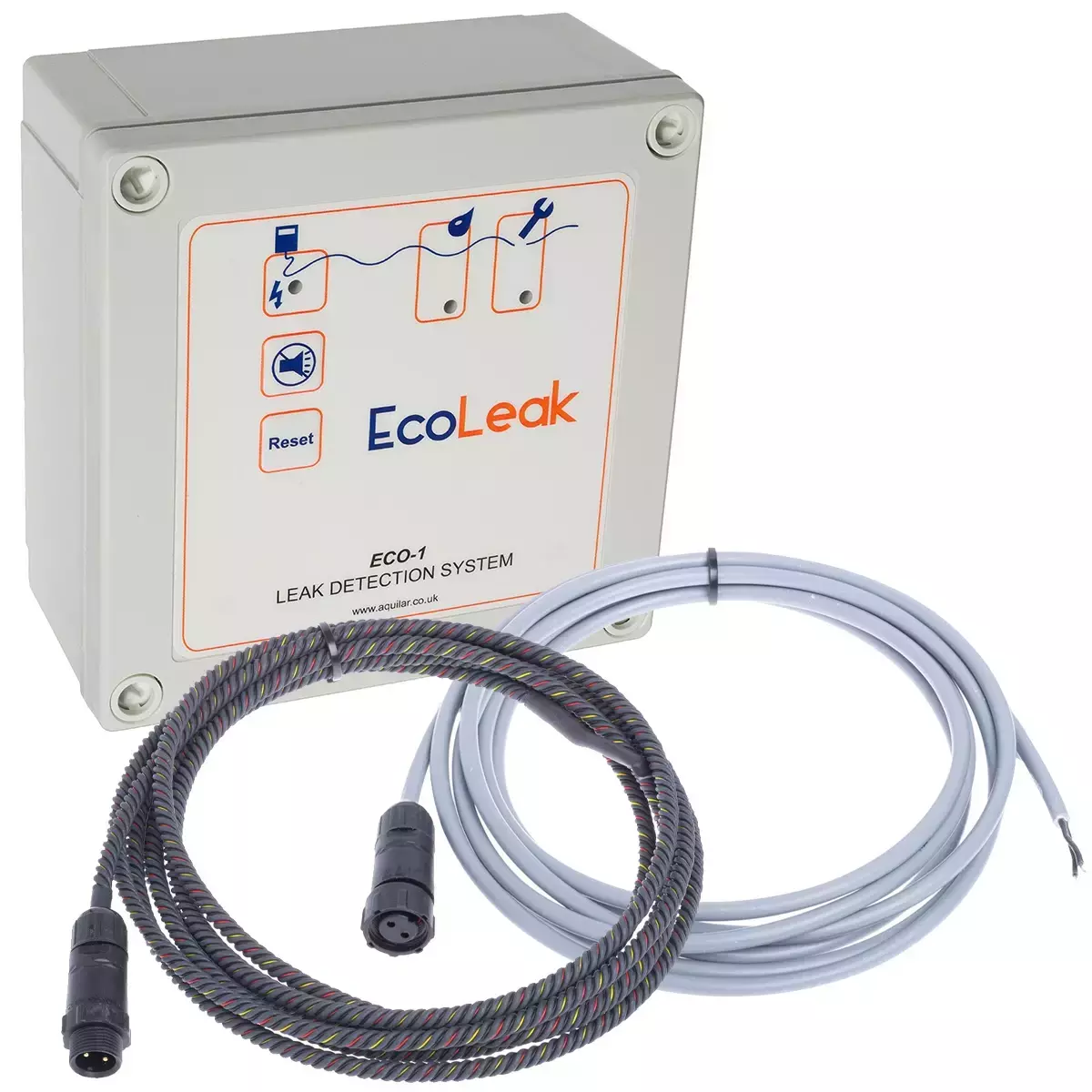 EcoLeak ECO-SC-10 alarm panel with relay + 10 m linear flood sensor